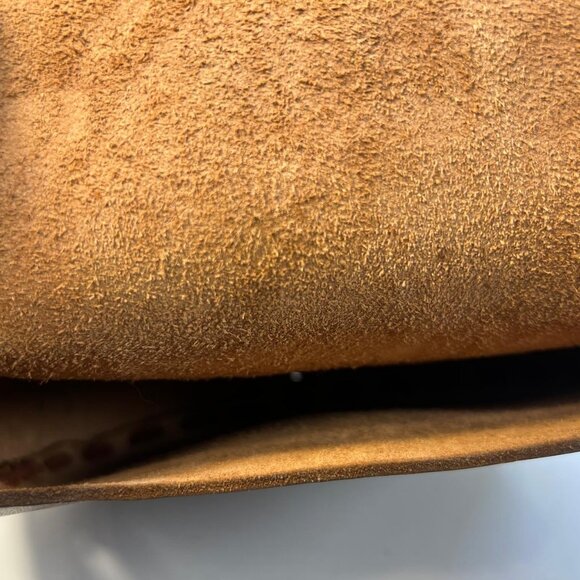 Vintage Tooled Leather Saddle Bag Brown Handcrafted Crossbody Shoulder Purse - Picture 6 of 6